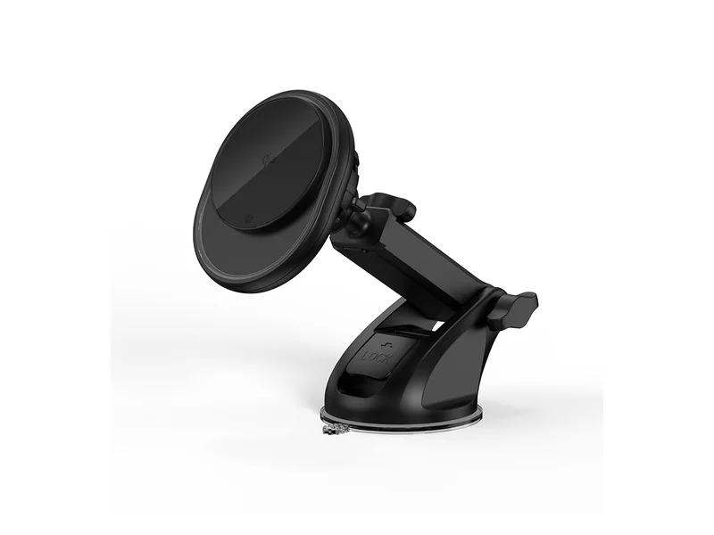 Cargador de soporte de coche sobre base de ventosa, base magnética en brazo ajustable
